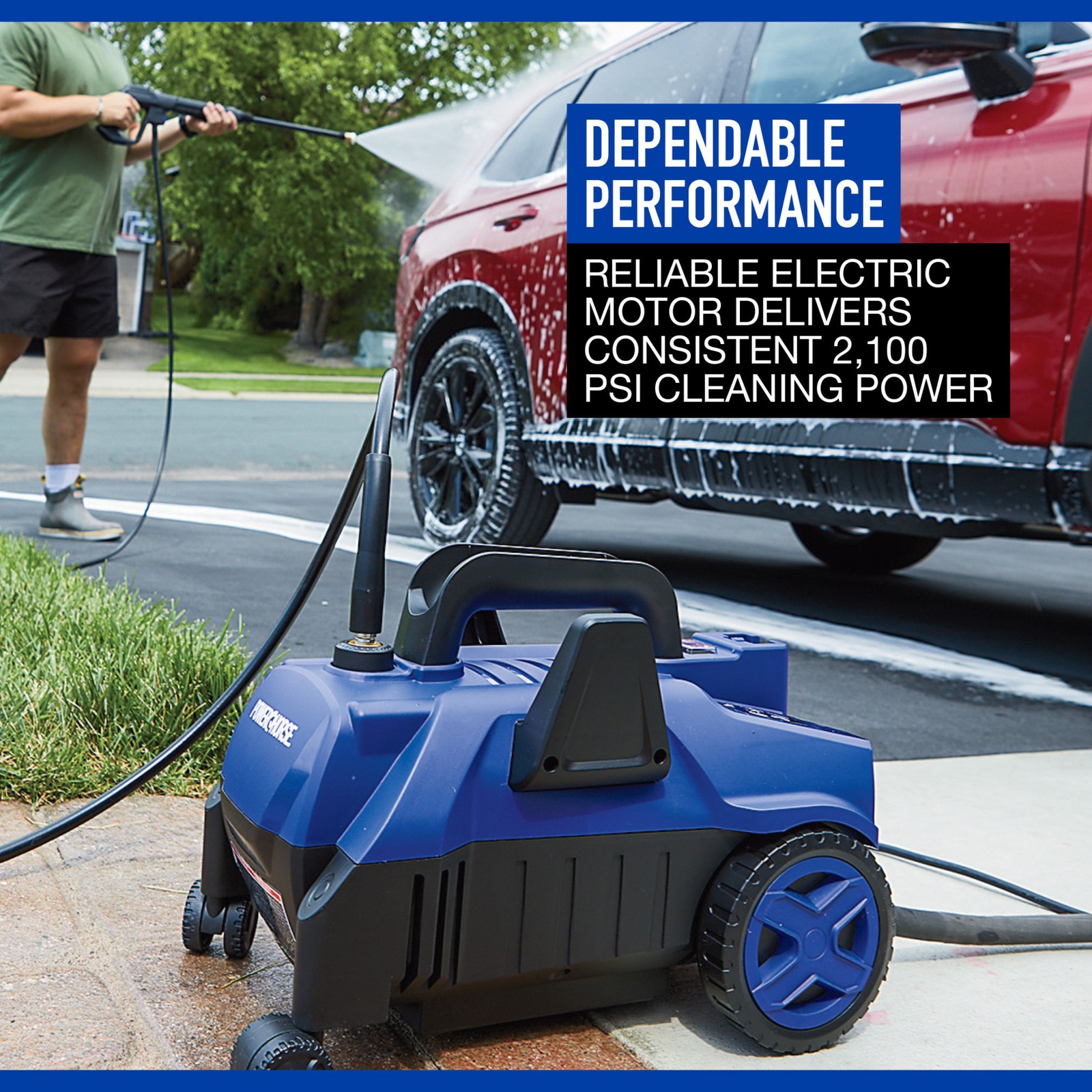 Powerhorse Electric Cold Water Pressure Washer, 2100 Max. PSI, 1.9 GPM