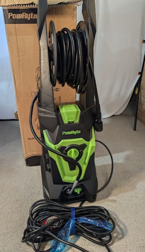 PowRyte Electric Pressure Washer, Foam Cannon, Different Pressure Tips 1800psi