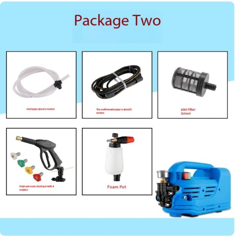 Home Use High-Pressure Washer 220V Water Pump Car Wash Machine Fully Automatic