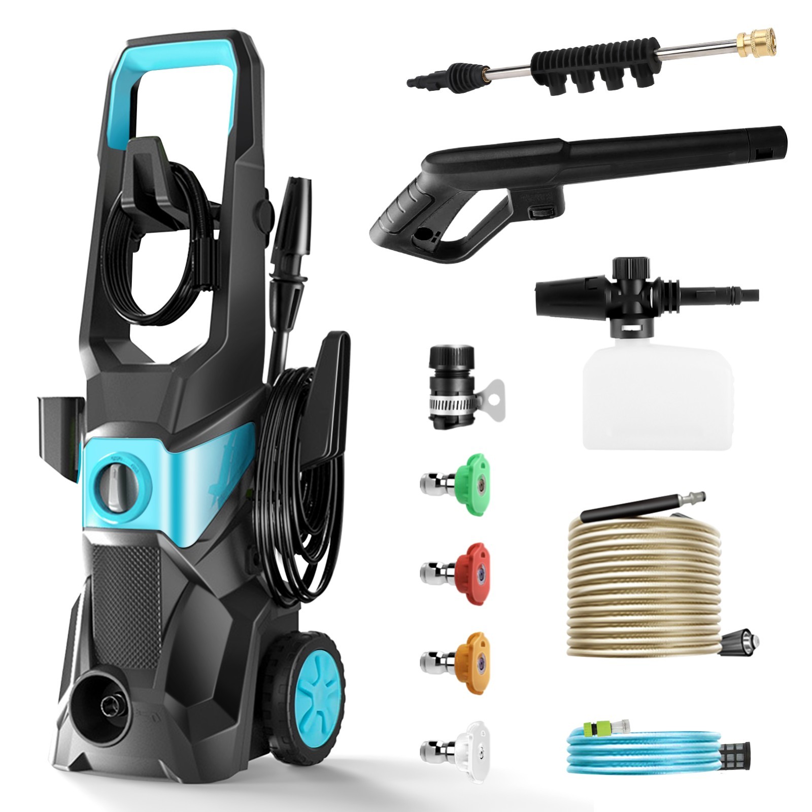4200 PSI 2.4GPM High Pressure Power Washer Portable Electric Cleaner Machine