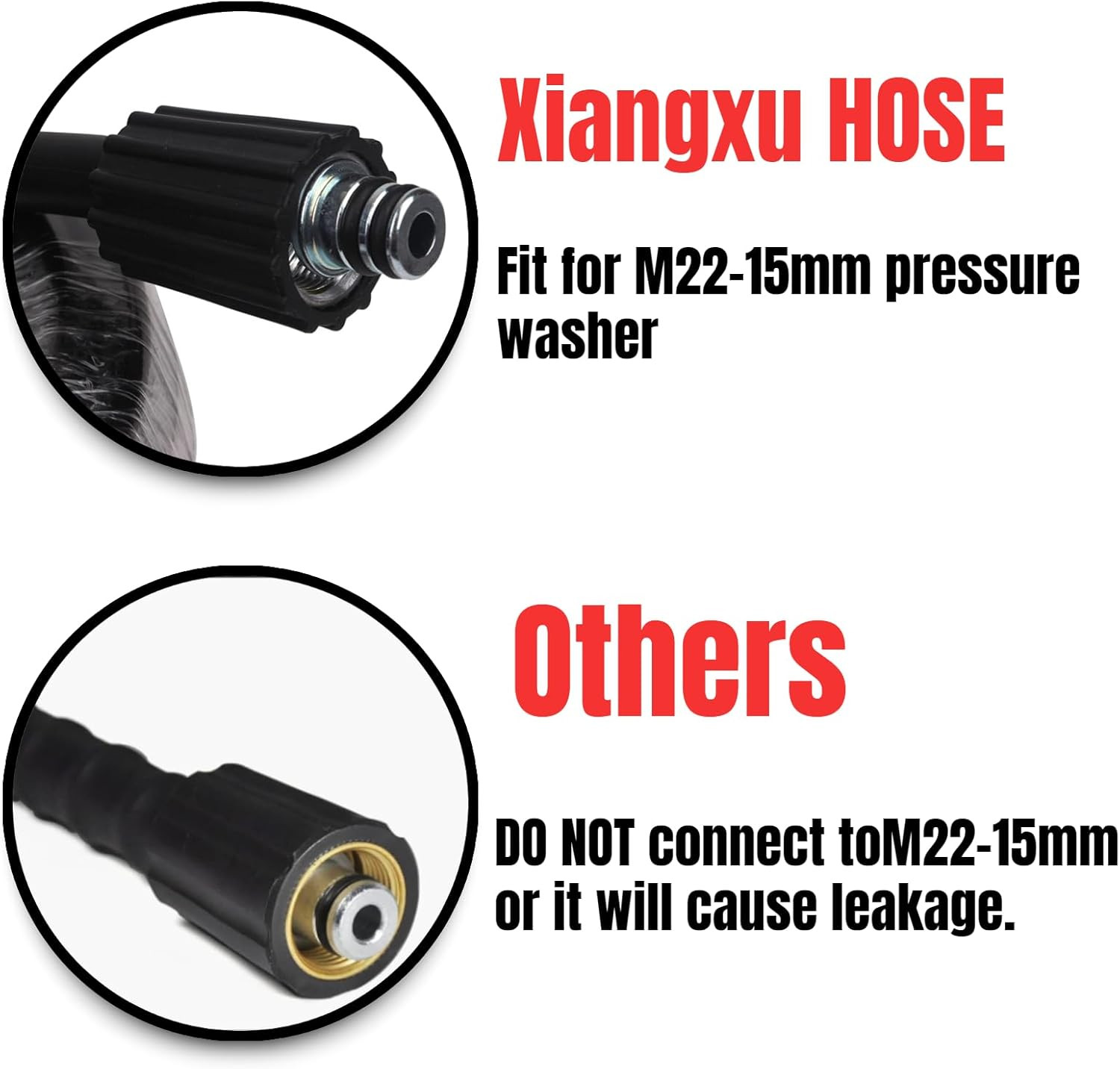 25FT 5800 PSI Pressure Washer Hose Jetter Nozzles Kit 1/8”NPT Sewer Drain Rotati
