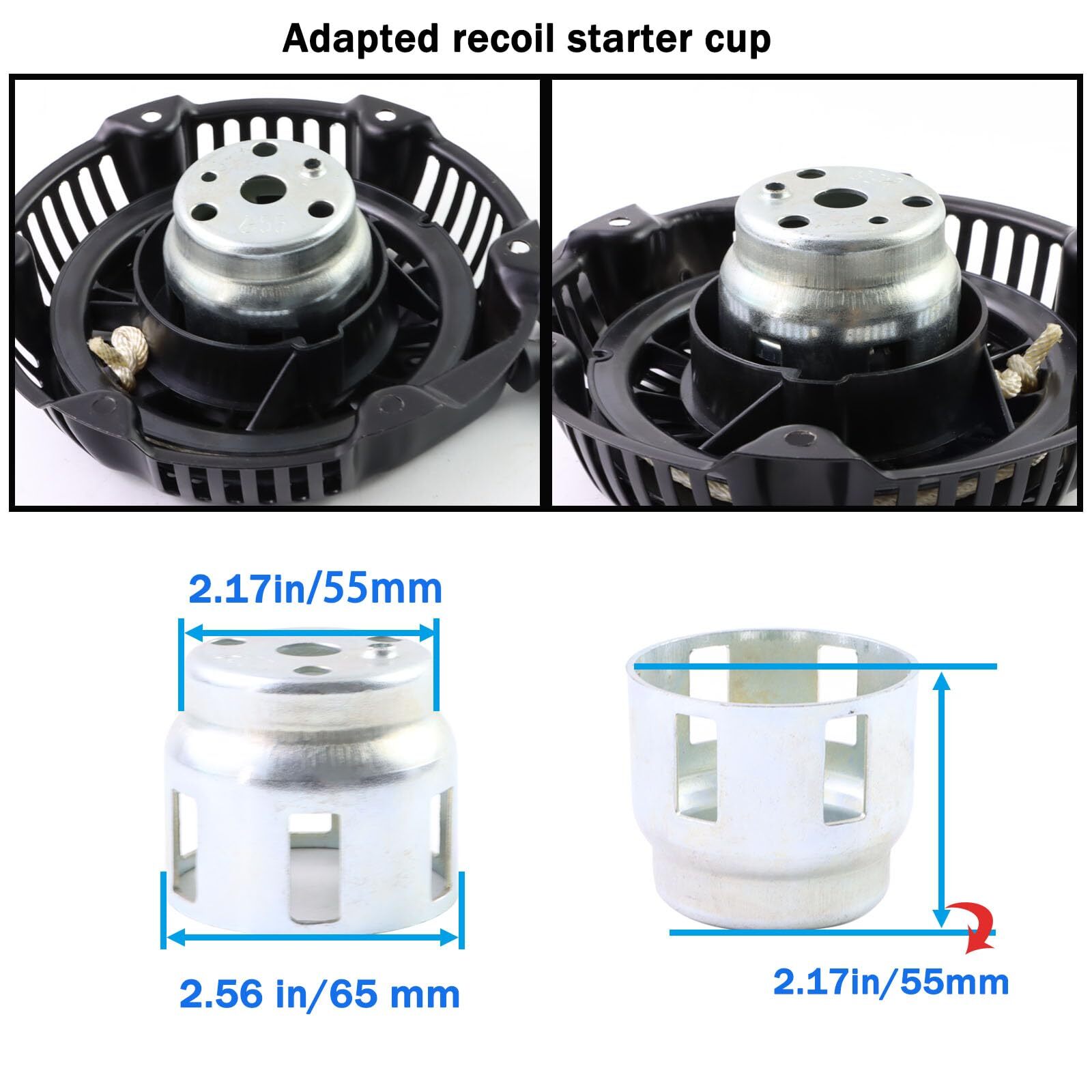 Recoil Starter Assembly with Pull Rope for 163cc 208cc Engines Generator Parts