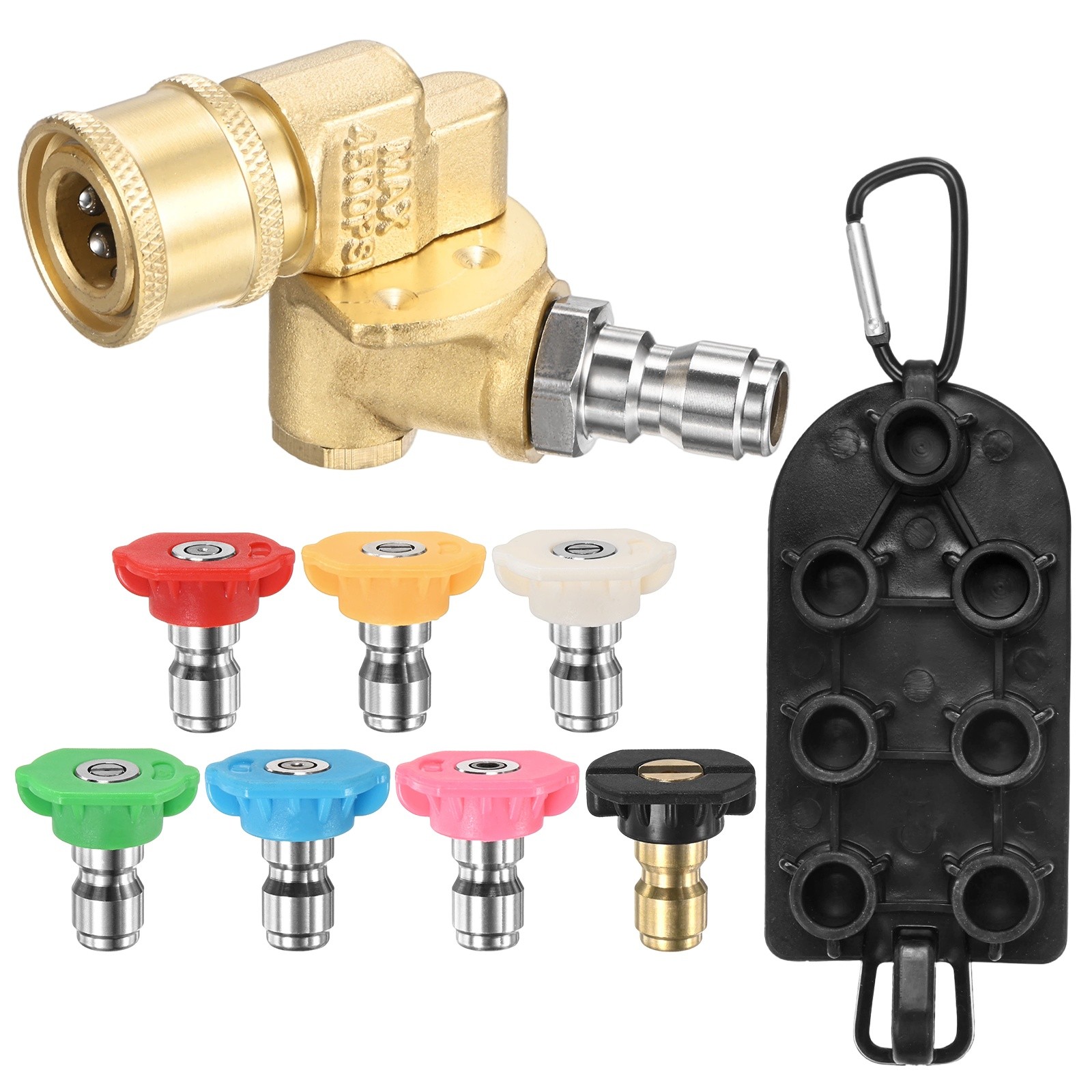 Pivoting Coupler Kit 180 Degree with 5 Angles, 7 Spray Nozzle Tips, 4.0GPM