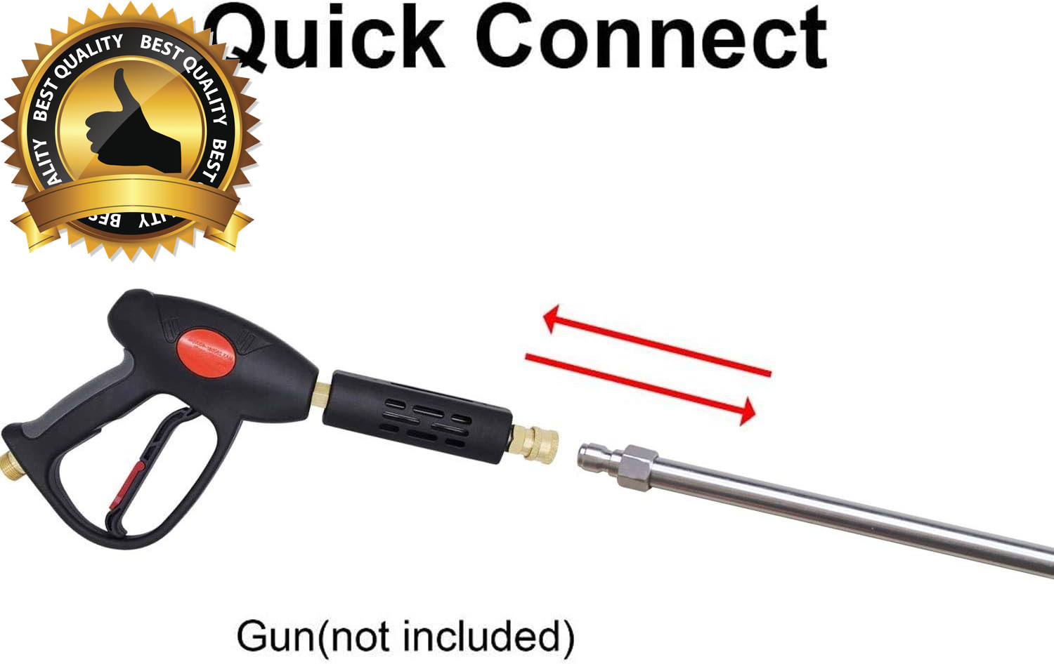 Pressure Washer Extension Wand, 17 Inch Stainless Steel with 1/4″ Quick Connect