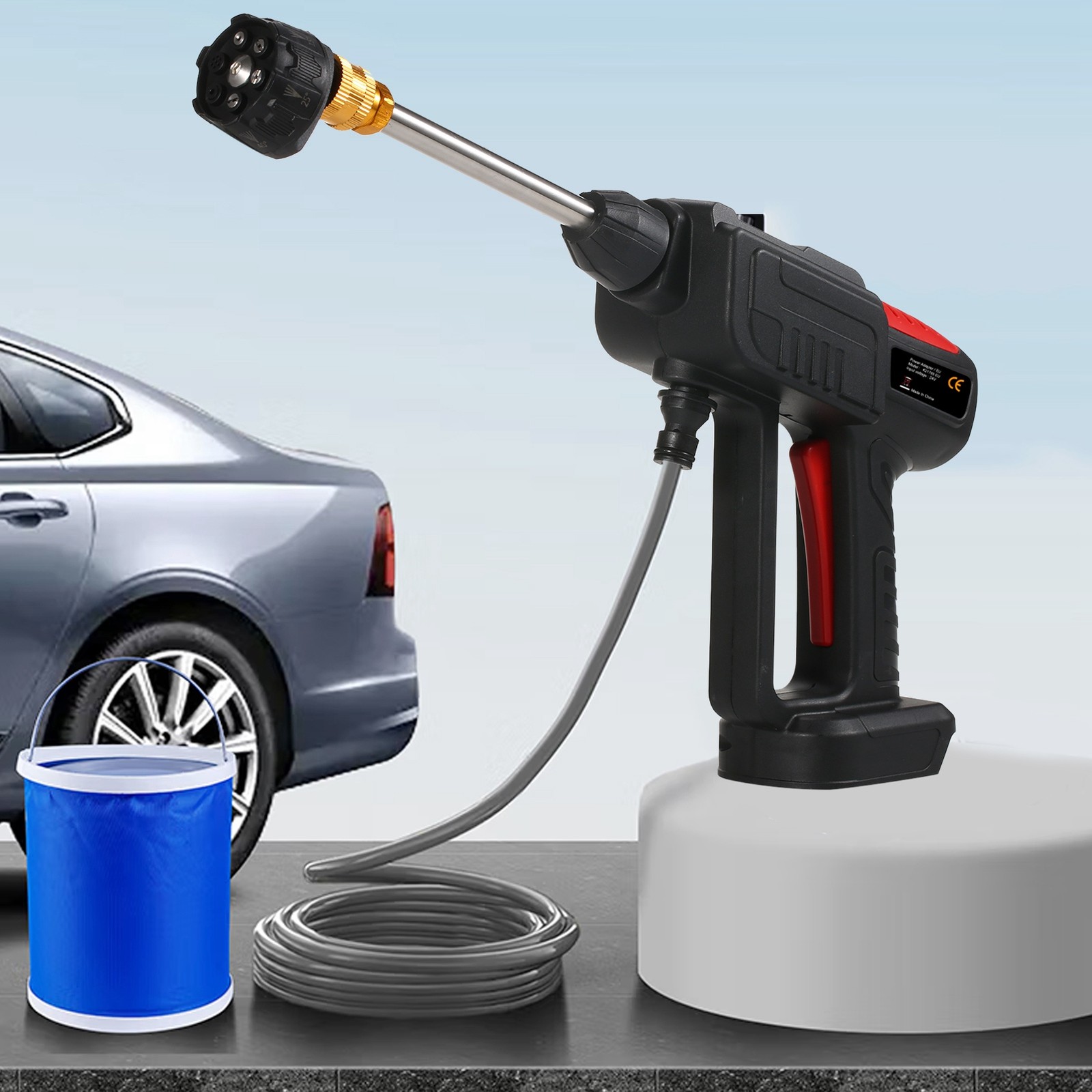 Cordless Power Washer 60Bar 300W High Power Washer Machine With 6in1 Spray CNFT