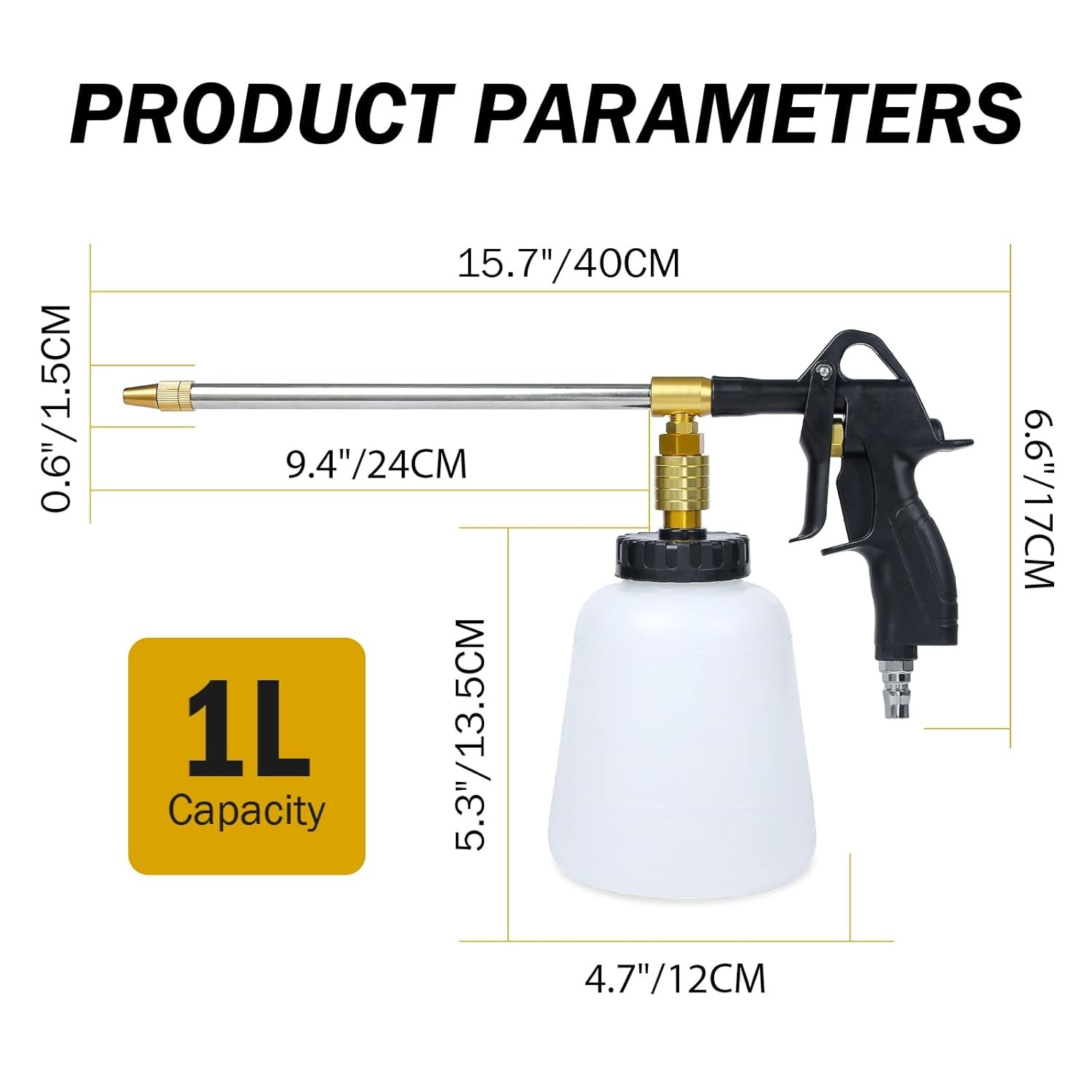 Car Cleaning Gun, High Pressure Air Blow Gun, Compressed Air Blower for Car