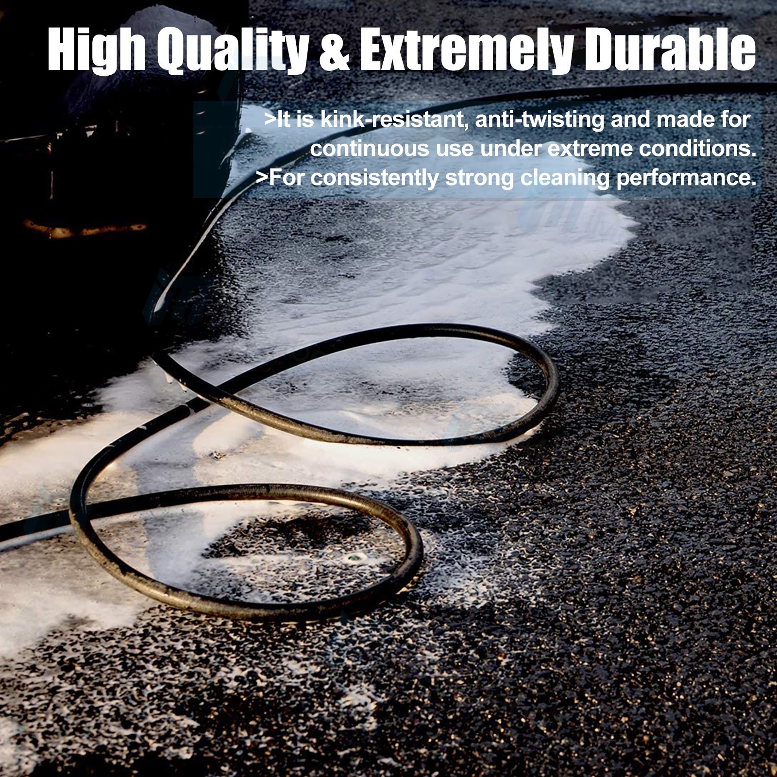 Hot&Cold Water Pressure Washer Hose 3/8″ x50/100ft 6000psi Extension 1/2-Braided