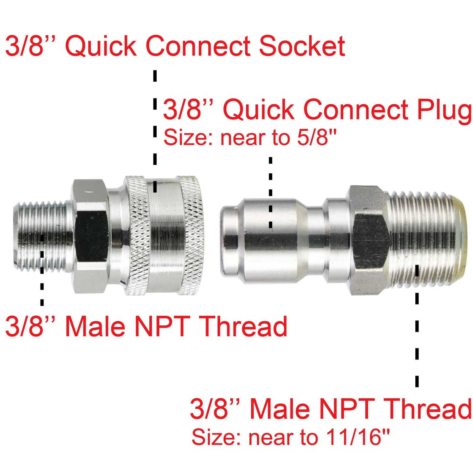 High Pressure Ball Valve Kit for Power Washer Hose, 3/8” Quick Disconnect, 45…