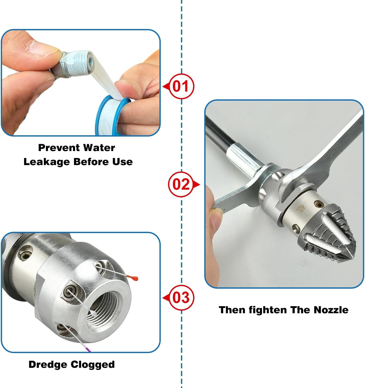 Z1UTOMORO Sewer Jetter for Pressurewasher – 3/8″ NPT Mushroom Nozzle | Compatibl