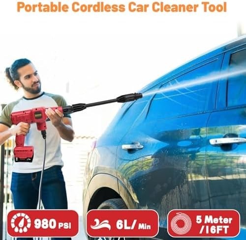 Cordless Pressure Washer for Milwaukee 20V Battery, Portable Cordless Power