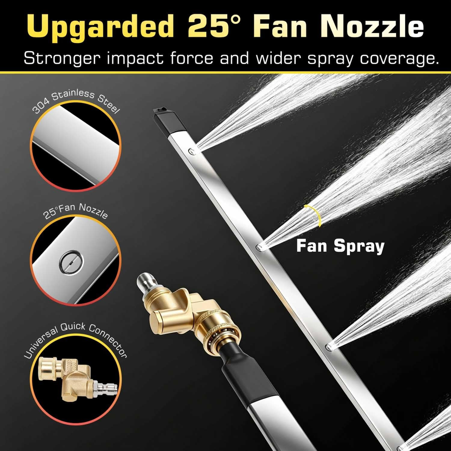 40″ Radiator Cleaning Wand Tool Air Water Dual Use Fan Nozzle AC Coil Brush