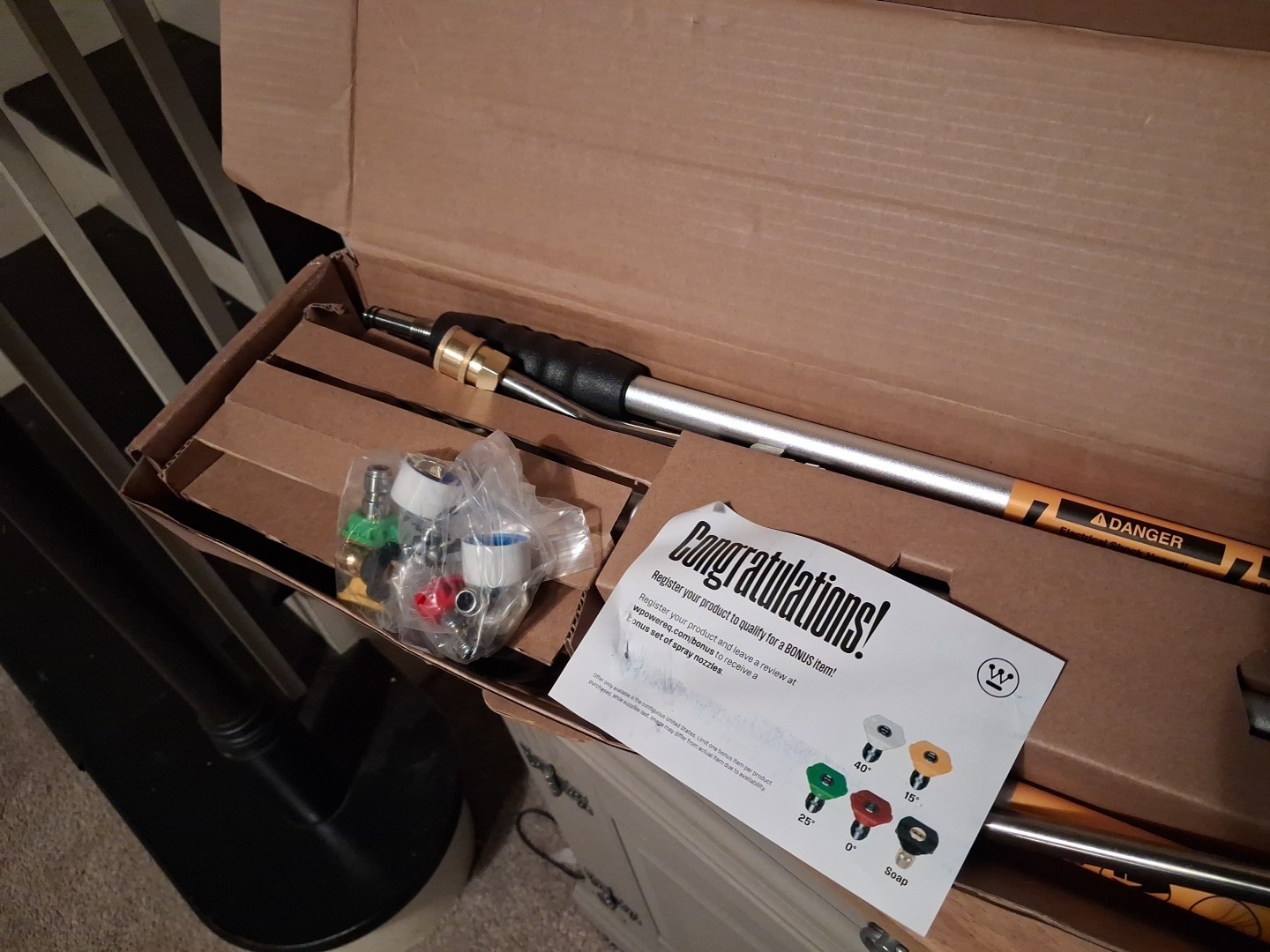 WESTINGHOUSE OPEN BOX PRESSURE WASHER EXTENSION WAND NEW IN BOX