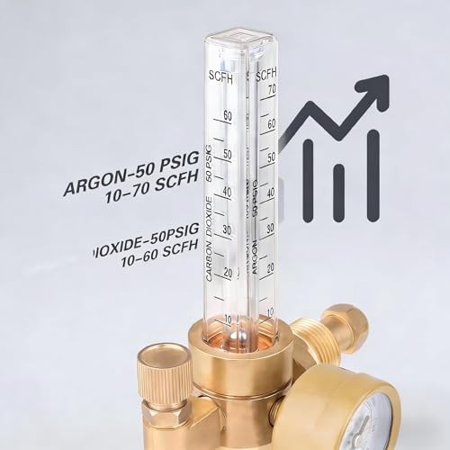 Argon Regulator for TIG MIG Welding, 0-4000 PSI Gas Pressure Regulator with