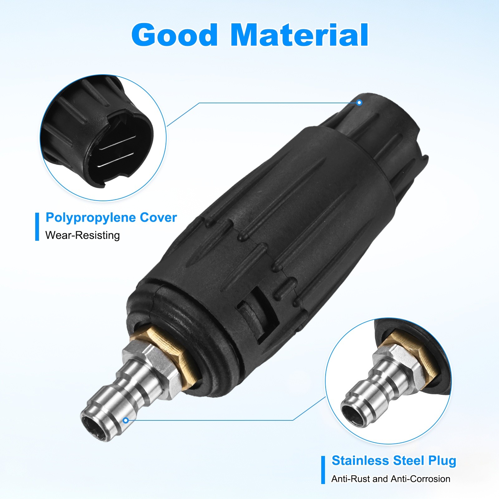 1-Pack Pressure Washer Tips, Adjustable Pressure Washer Nozzle, 4GPM [Black]
