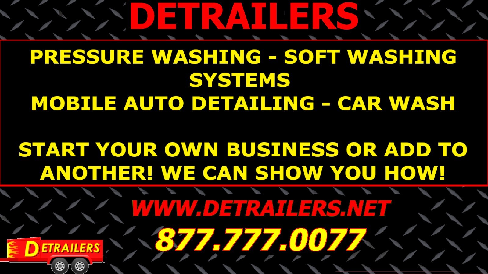 DETRAILERS DUAL LINE HOT WATER – SOFT WASH HYBRID TRAILER