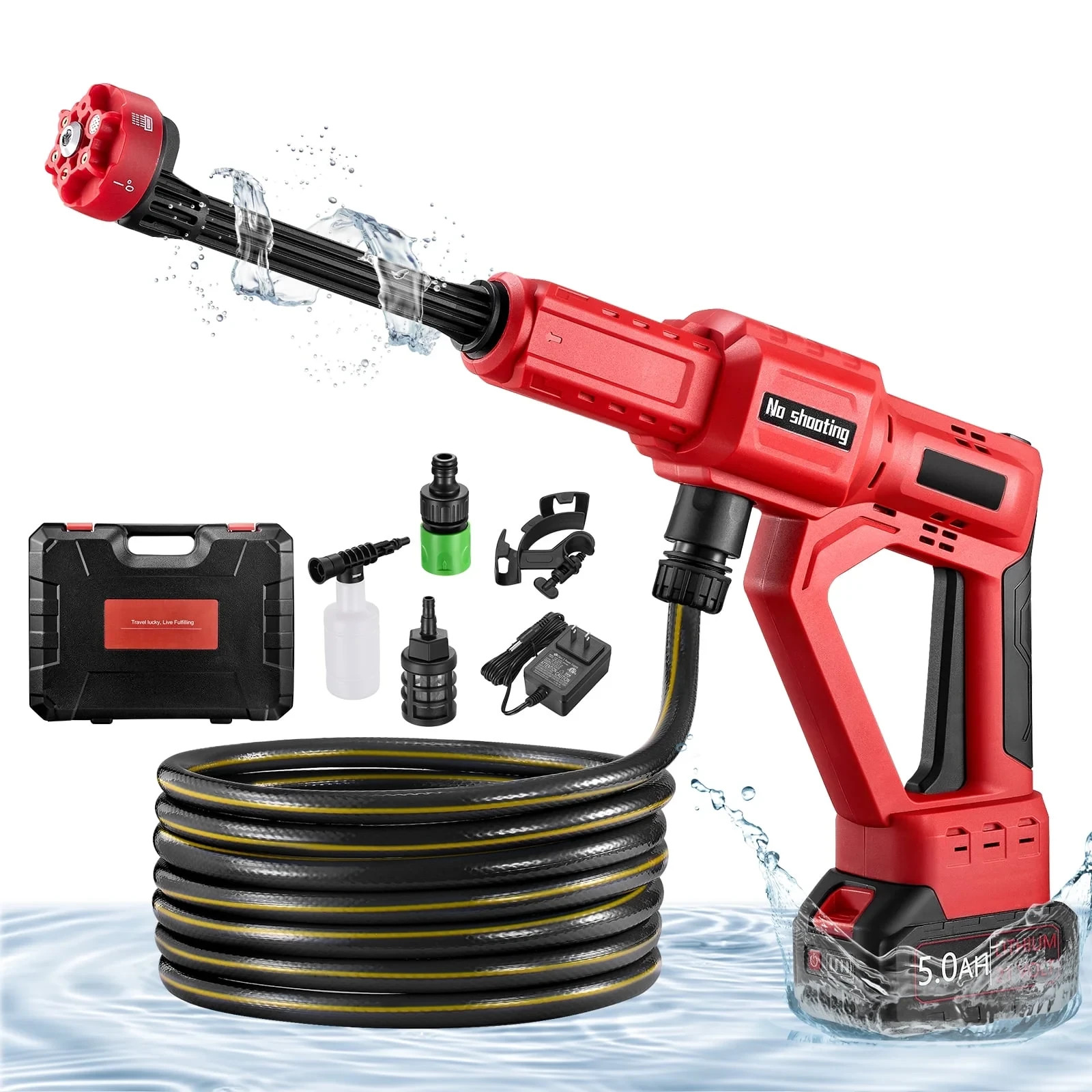 6 In 1 Cordless Electric Washer 1060 PSI Pressure Washer With Battery