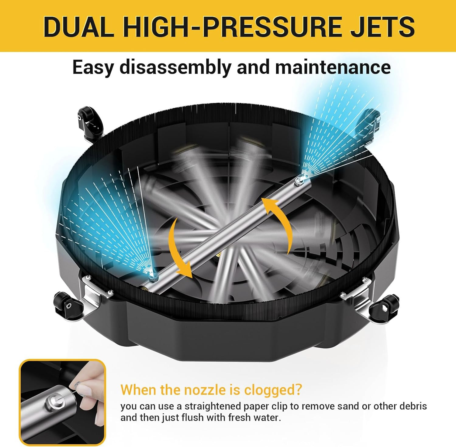 18″ Pressure Washer Surface Cleaner with Wheels – 4000 PSI Accessory