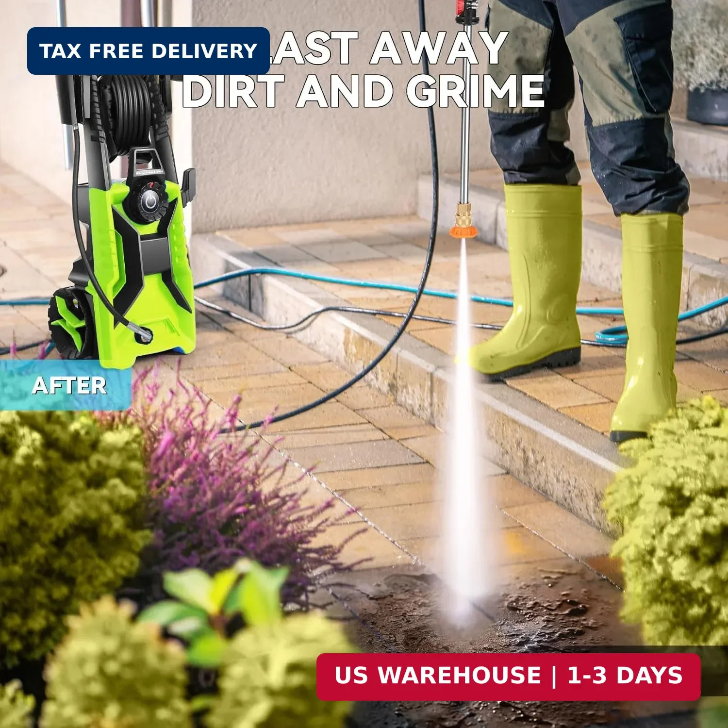 5000 PSI Adjustable Electric Pressure Washer, 2026 New Power Washer Pressure Adj