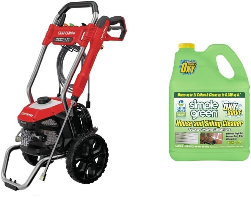 Electric Pressure Washer Cold Water 2100-PSI Corded 25 Ft. Kink-resistant Hose