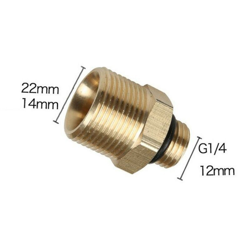 Household Nozzle Washer Adapter Valve Thread Coupling Car Washing M22/14 To G1/4