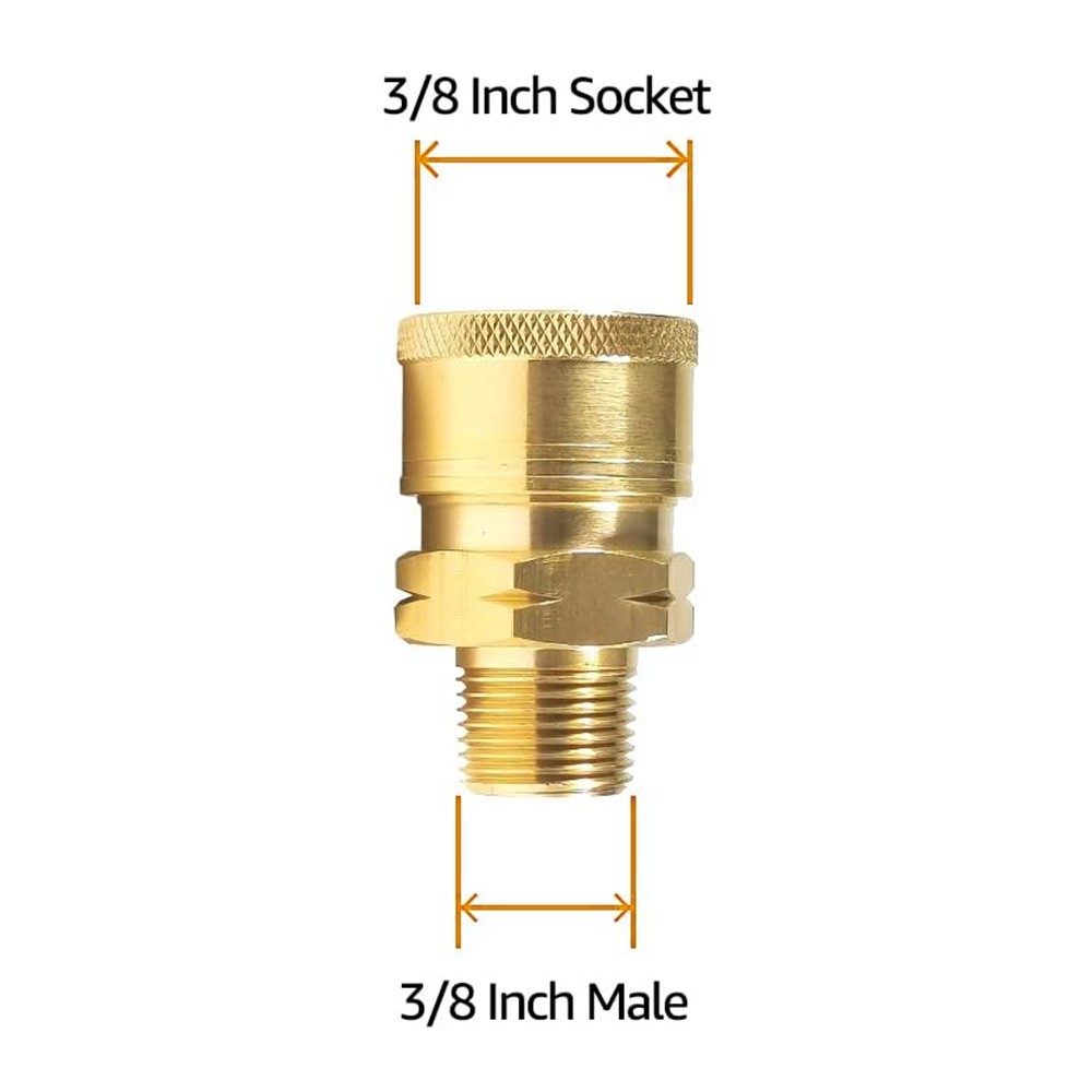 YAMATIC 5000 psi Pressure Washer Adapter Couplers 3/8” Quick Connect Socket