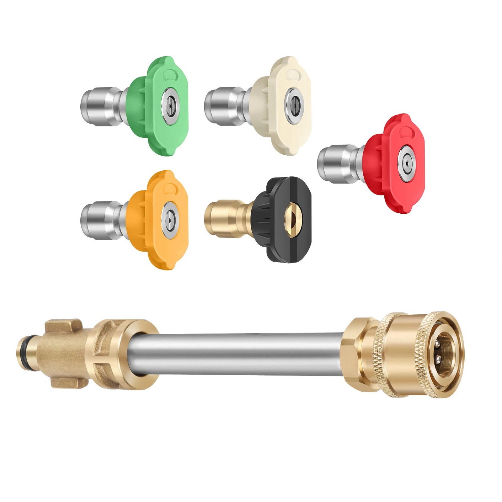 For Dewalt Ryobi Pressure Washer Quick Connect Adapter With 5 Spray Nozzles