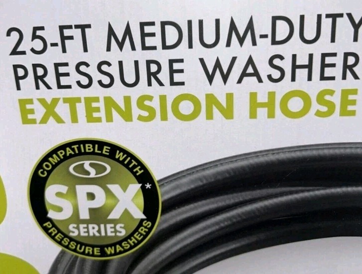 Heavy Duty 1/4″ x 25FT Pressure Washer Extension Hose for Sun Joe SPX 25H