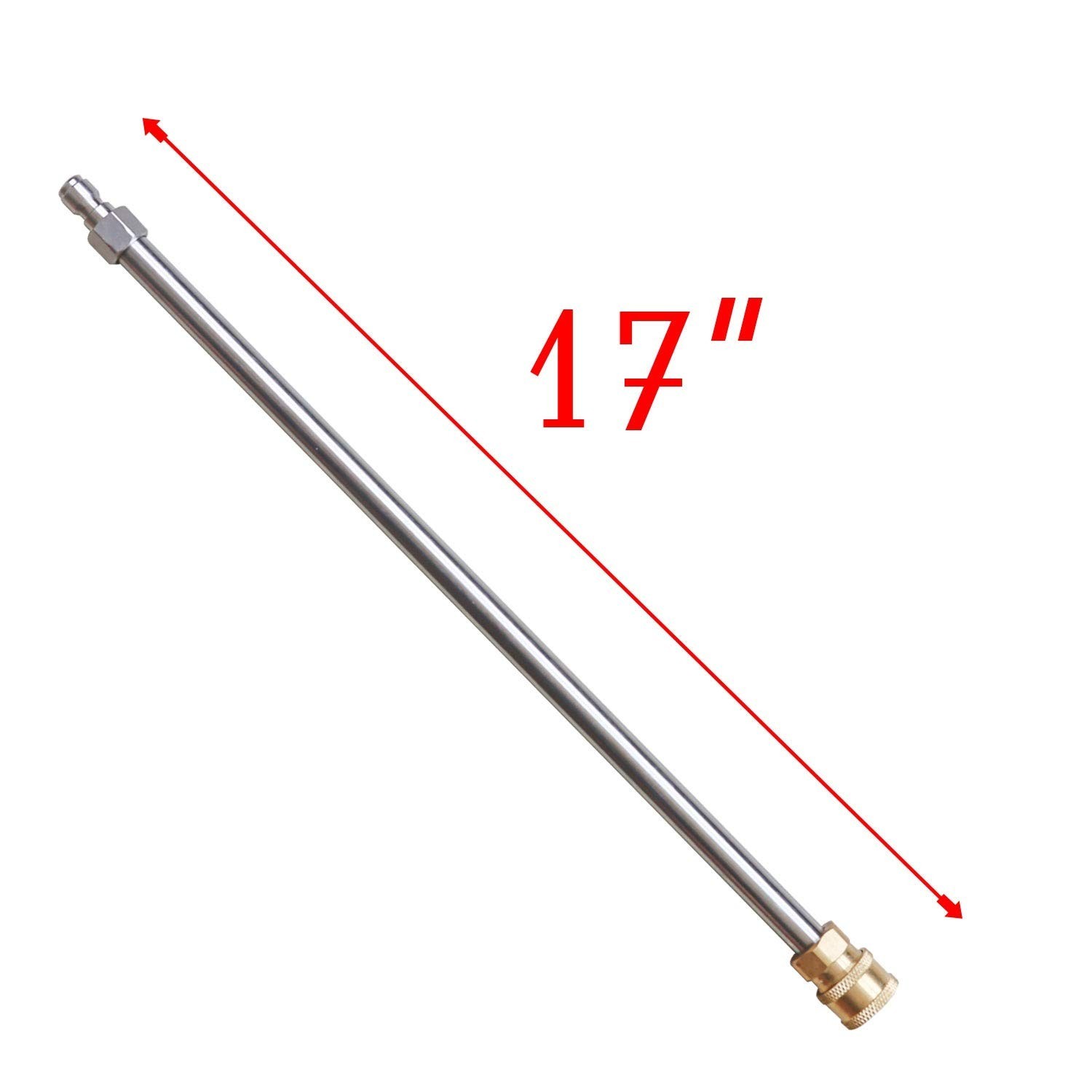 Pressure Washer Wand 17 Inch, 1/4 Quick Connect Lance, 2 Pack, Silver