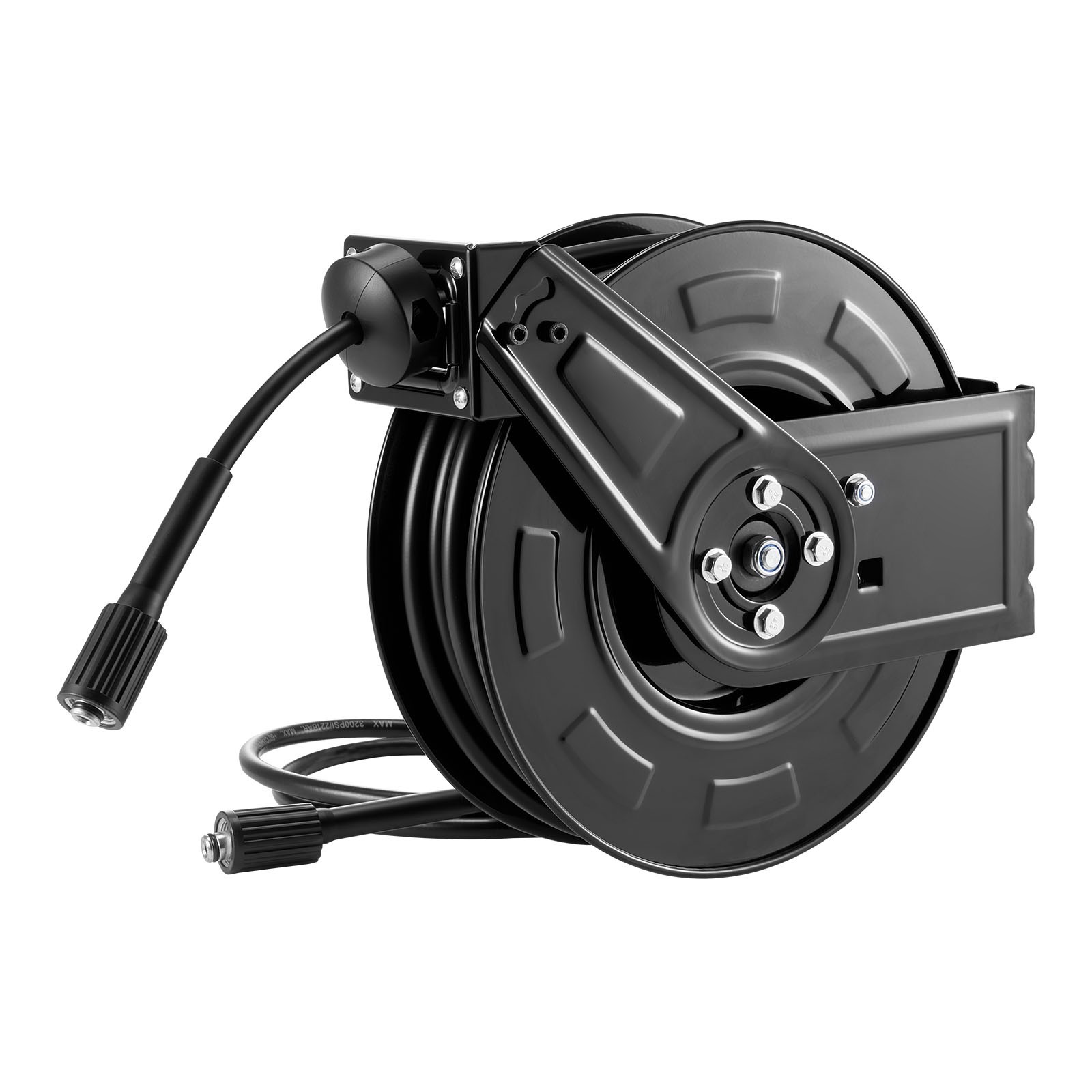 Uimoso Retractable 60ft Pressure Washer Hose Reel, 1/4in, 4000 PSI Auto Rewind