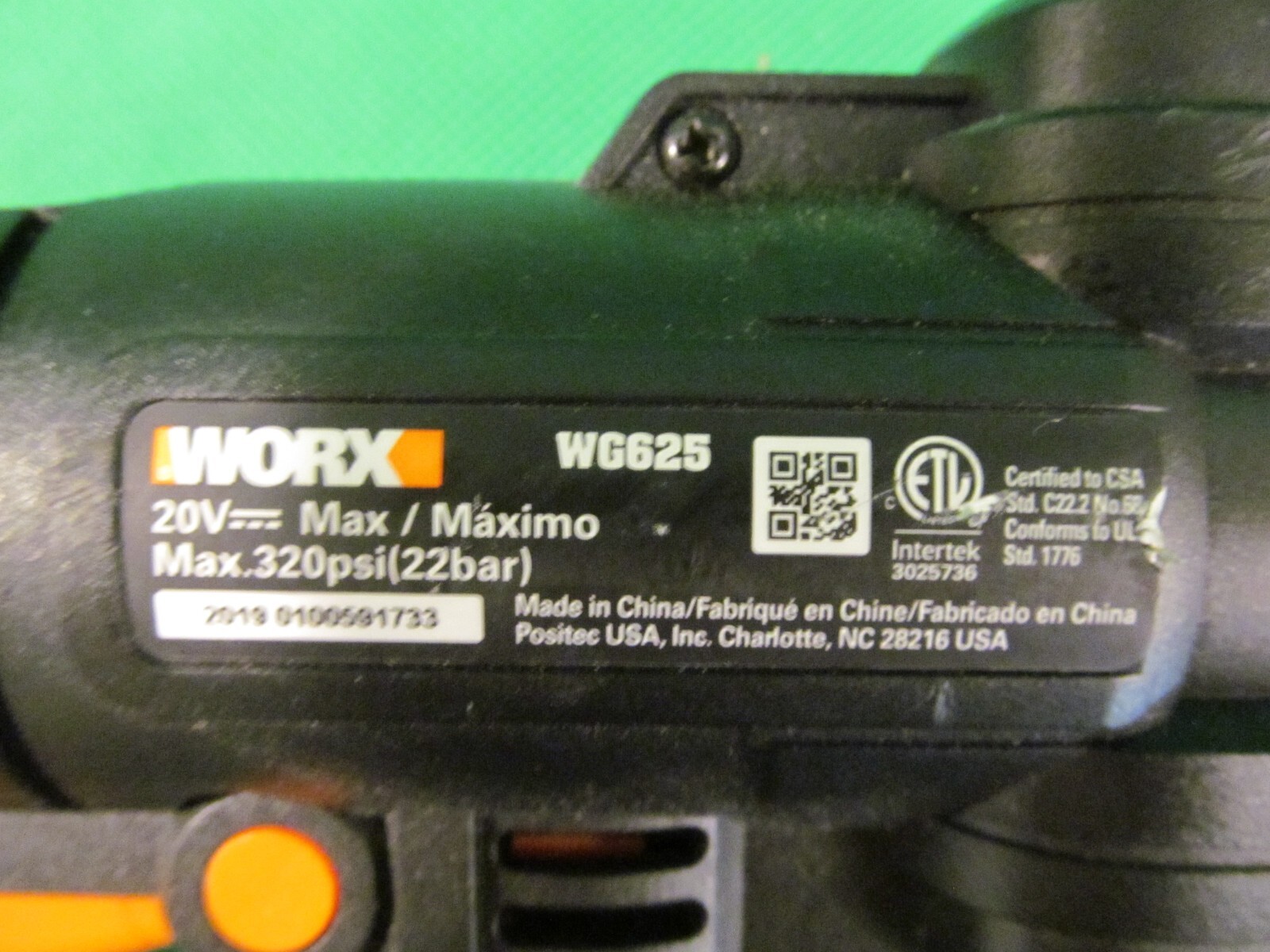 WORX Hydroshot WG625 ~ Replacement Parts ~ Nozzle Portable Pressure Cleaner Tool