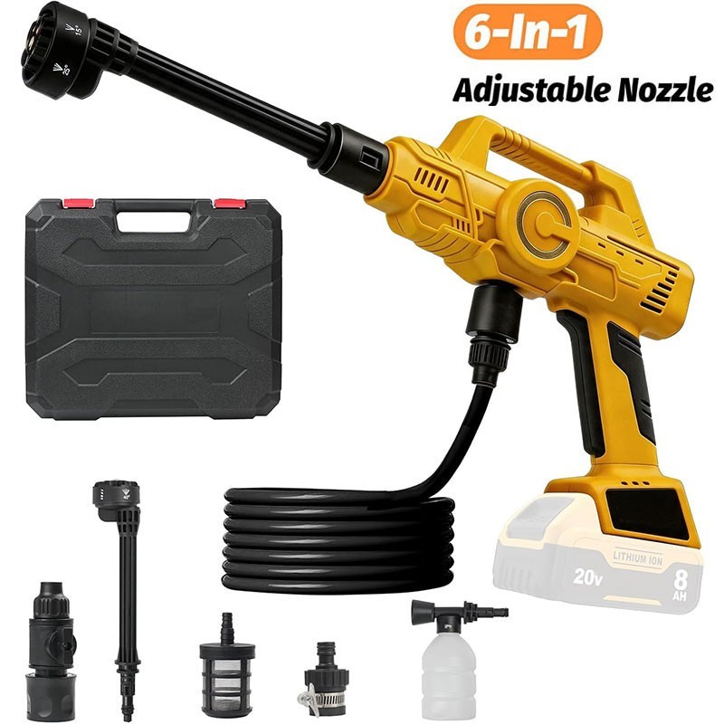 6in1 Cordless Car Cleaner Tool Compatible with Dewalt 20V Battery(No Battery)