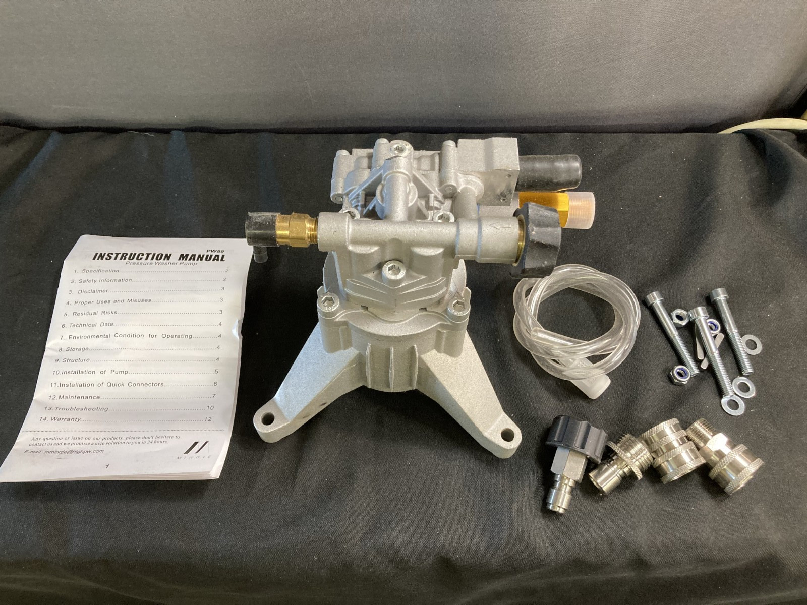 M MINGLE 7/8″ Shaft Vertical Pressure Washer Pump – 3000 PSI Power Washer Pump