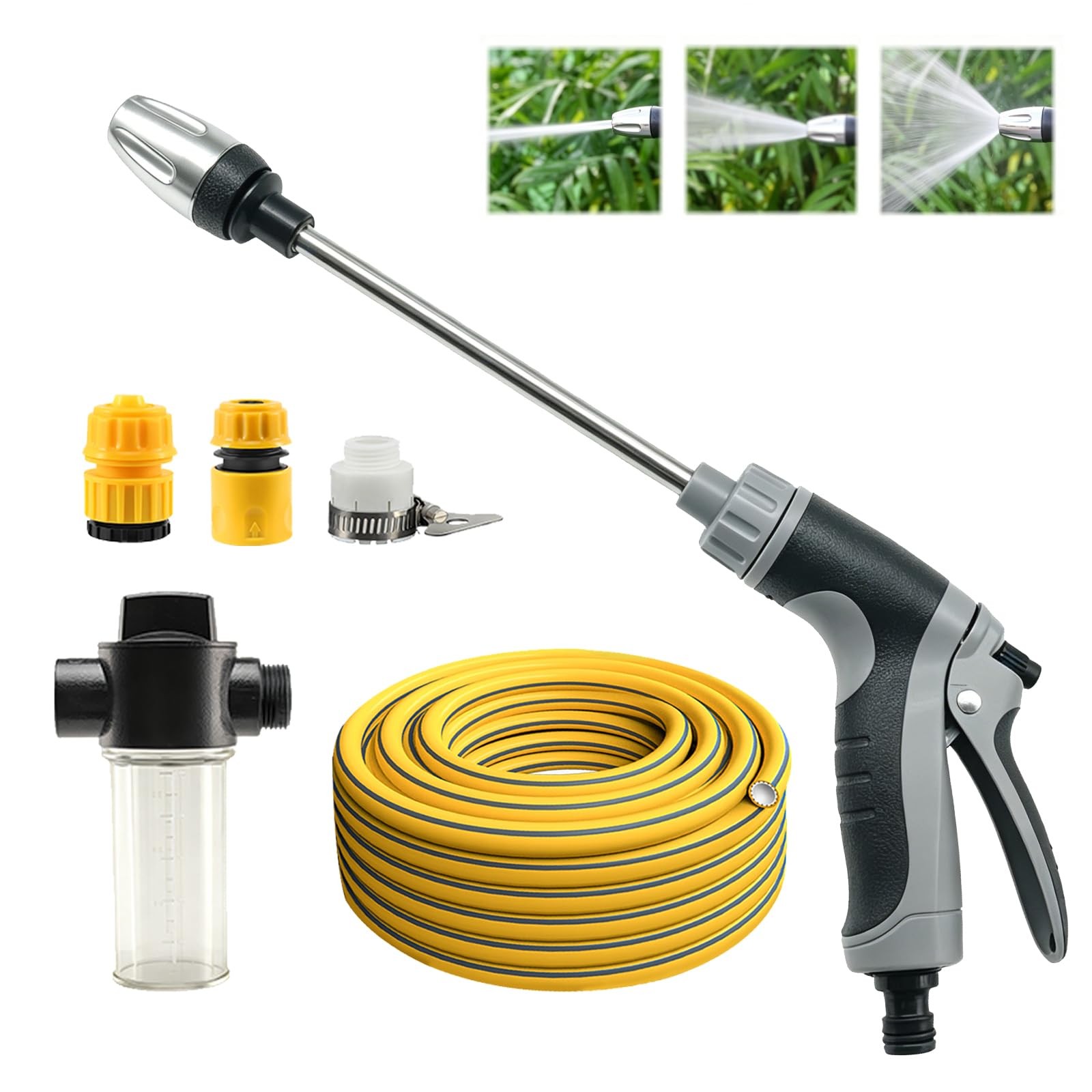 Aquoxis Pressure Washer Gun, High Pressure Hose Nozzle, 3 Spray Modes Handhel…