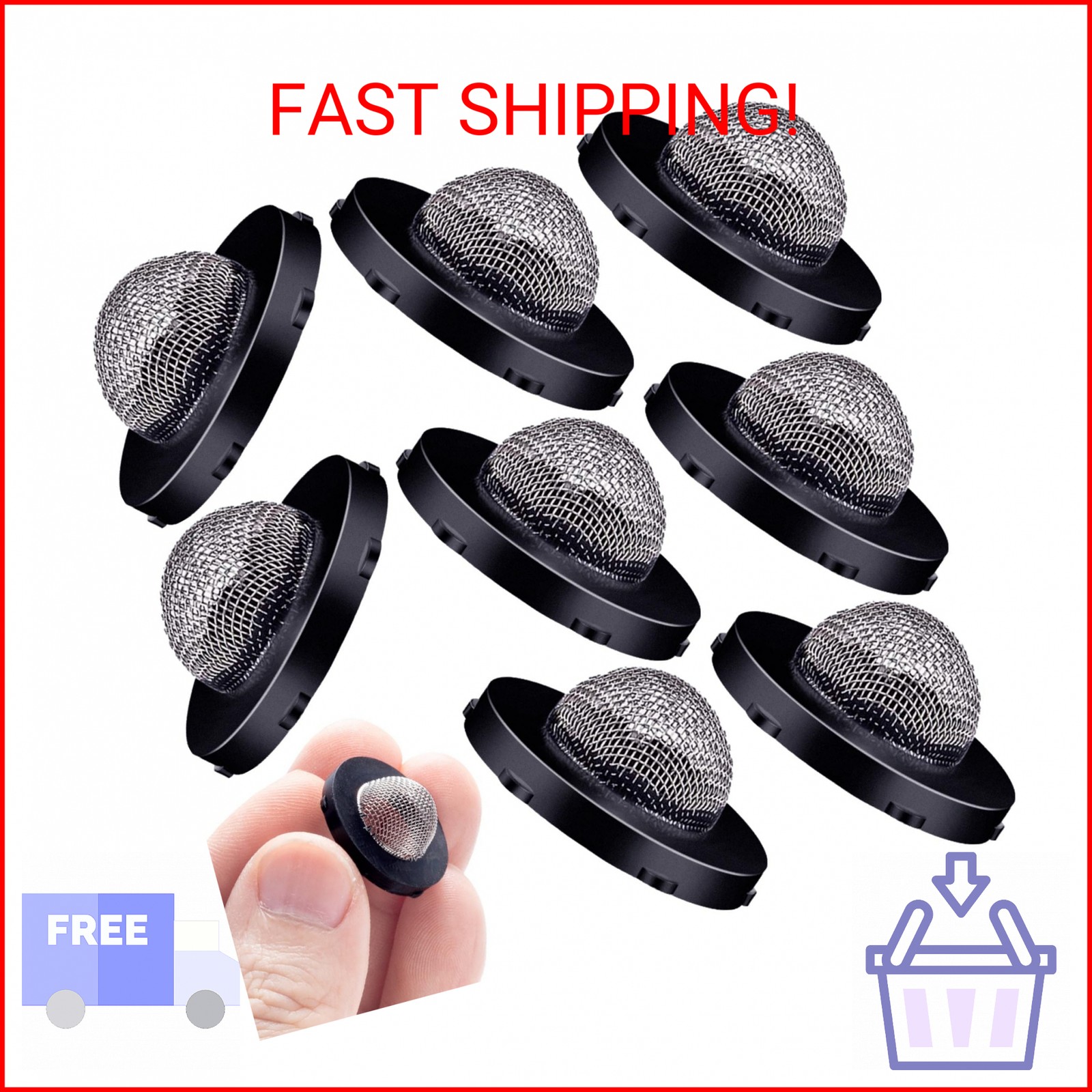 VARMDUKKE 8PCS Hose Water Filter Washers, Inlet Hose Washer with Screen