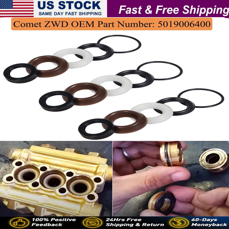 Pressure Washer Seal Kit 5019006400 for Comet Pump ZWD2530G , ZWD4030G, ZWD4040G
