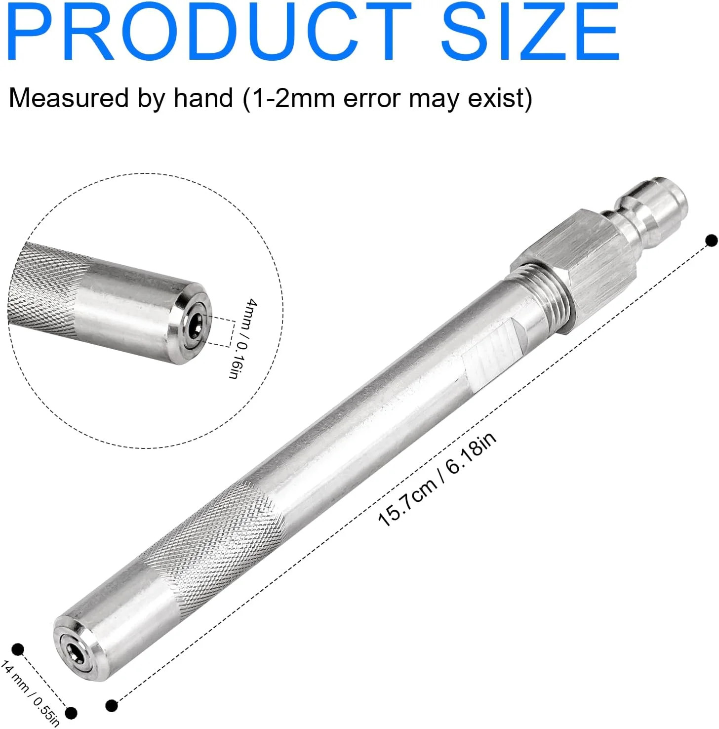 Alocs Long Range Pressure Washer Chemical Nozzle, Power Washer Shooter Tip Compa