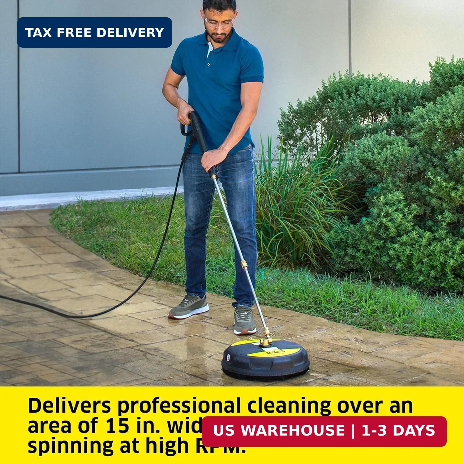 Kärcher Pressure Washer Surface Cleaner 15″, Quick Connect, 2600-3200 PSI, Ideal