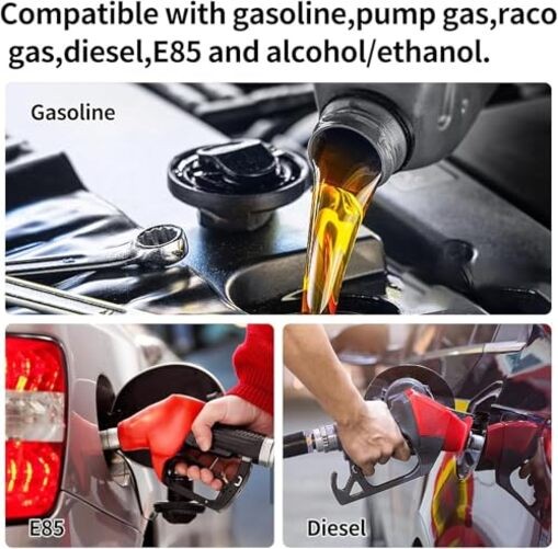 300LPH 044 External Inline Fuel Pump Kit – Gold Anodized, 12V High Pressure