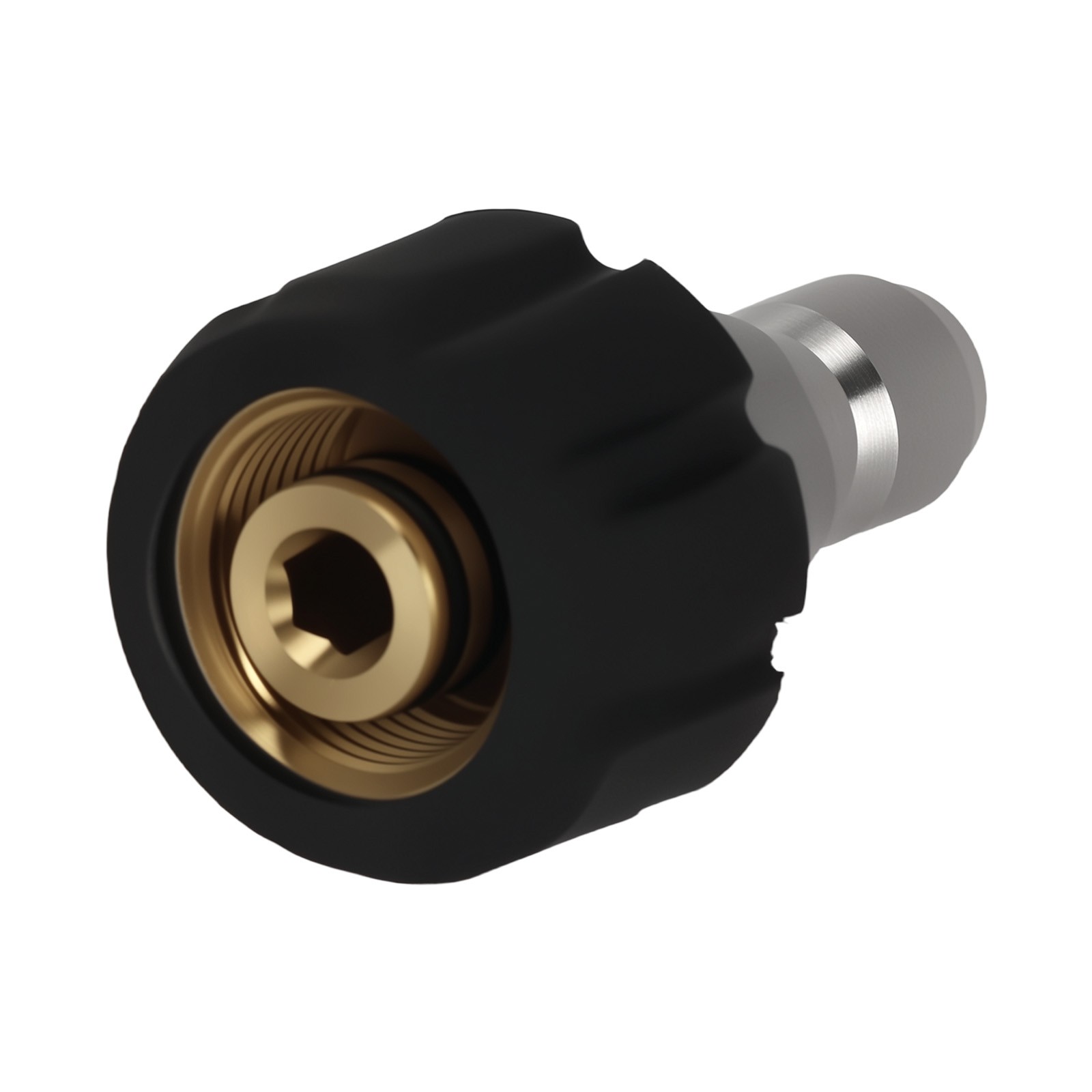 2PCS M22-14mm Thread to 3/8″ Quick Connect Brass Pressure Washer Coupler 5000PSI