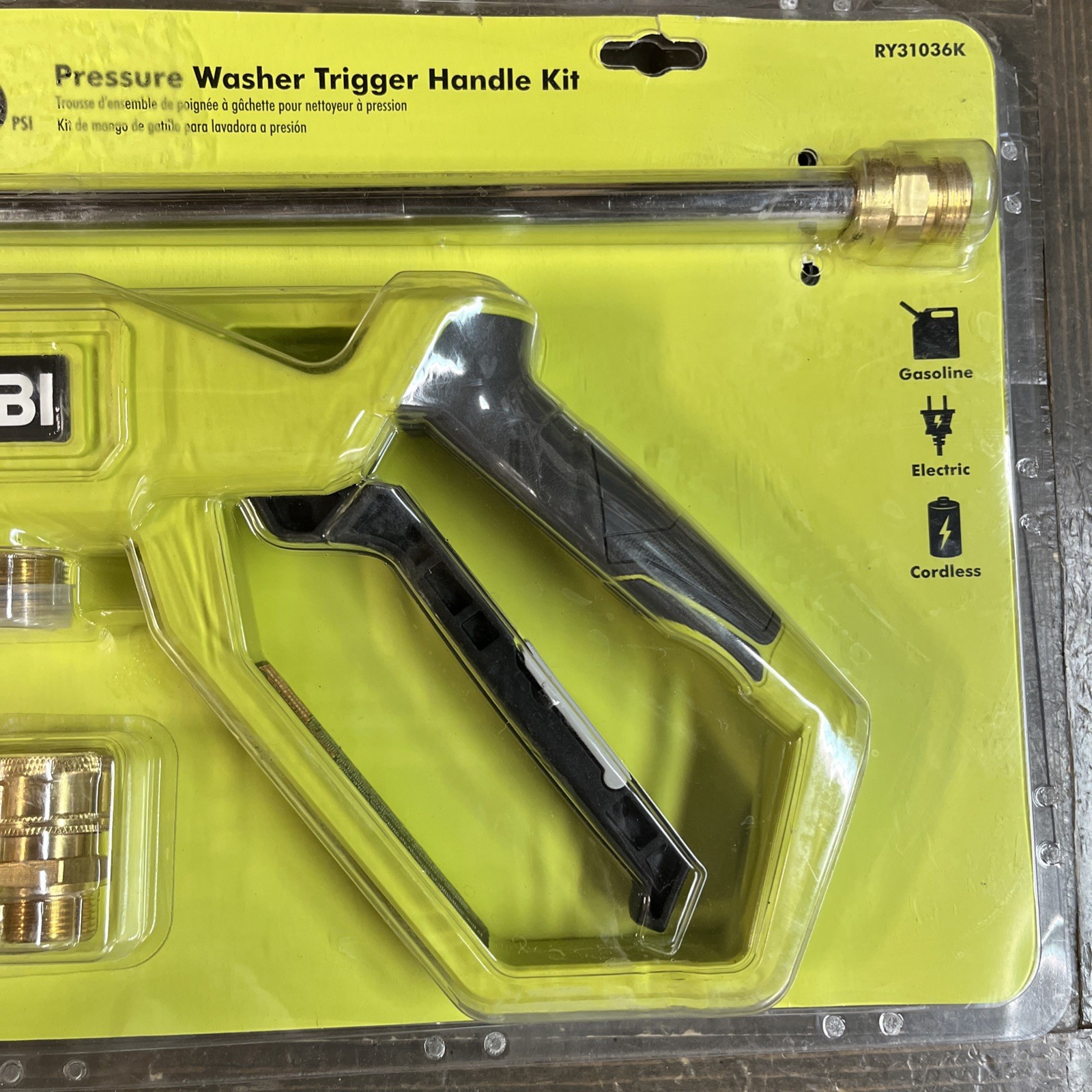 RYOBI Pressure Washer Trigger Handle Kit, Quick-Connect Adaptors, 3600 PSI