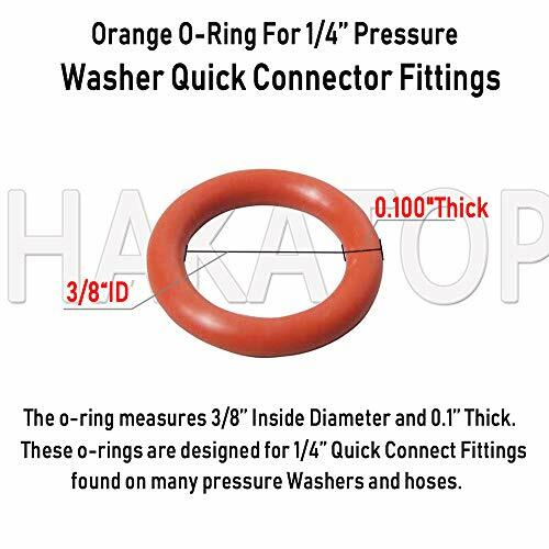 HAKATOP (100pk) New Pressure Washer O-Rings Seal Kits Assorted Sizes , Colors