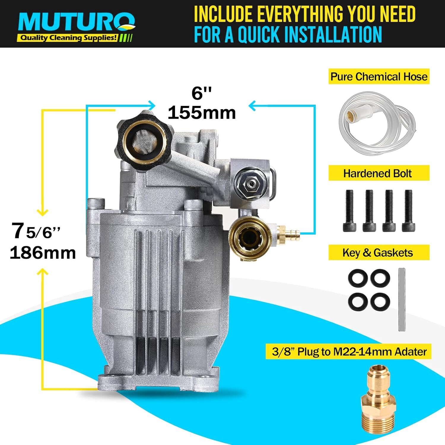 2900-3200 Psi Pressure Washer Pump For Craftsman Subaru 190 Kohler Honda GCV