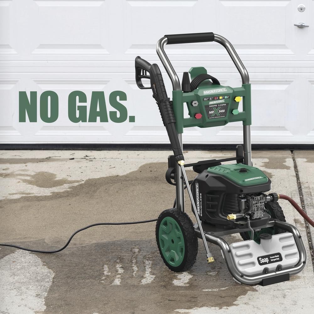 3400 Max PSI 2.0 Max GPM 14 Amp Corded Electric Pressure Washer Water Cleaner
