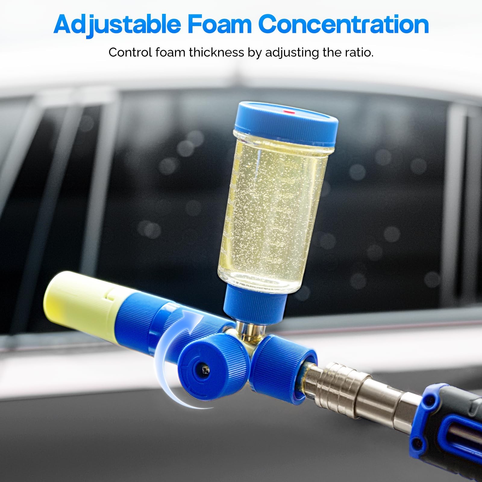 Mini Foam Cannon with 100ml Bottle, No Dilution Needed, Adjustable Foam Conce…