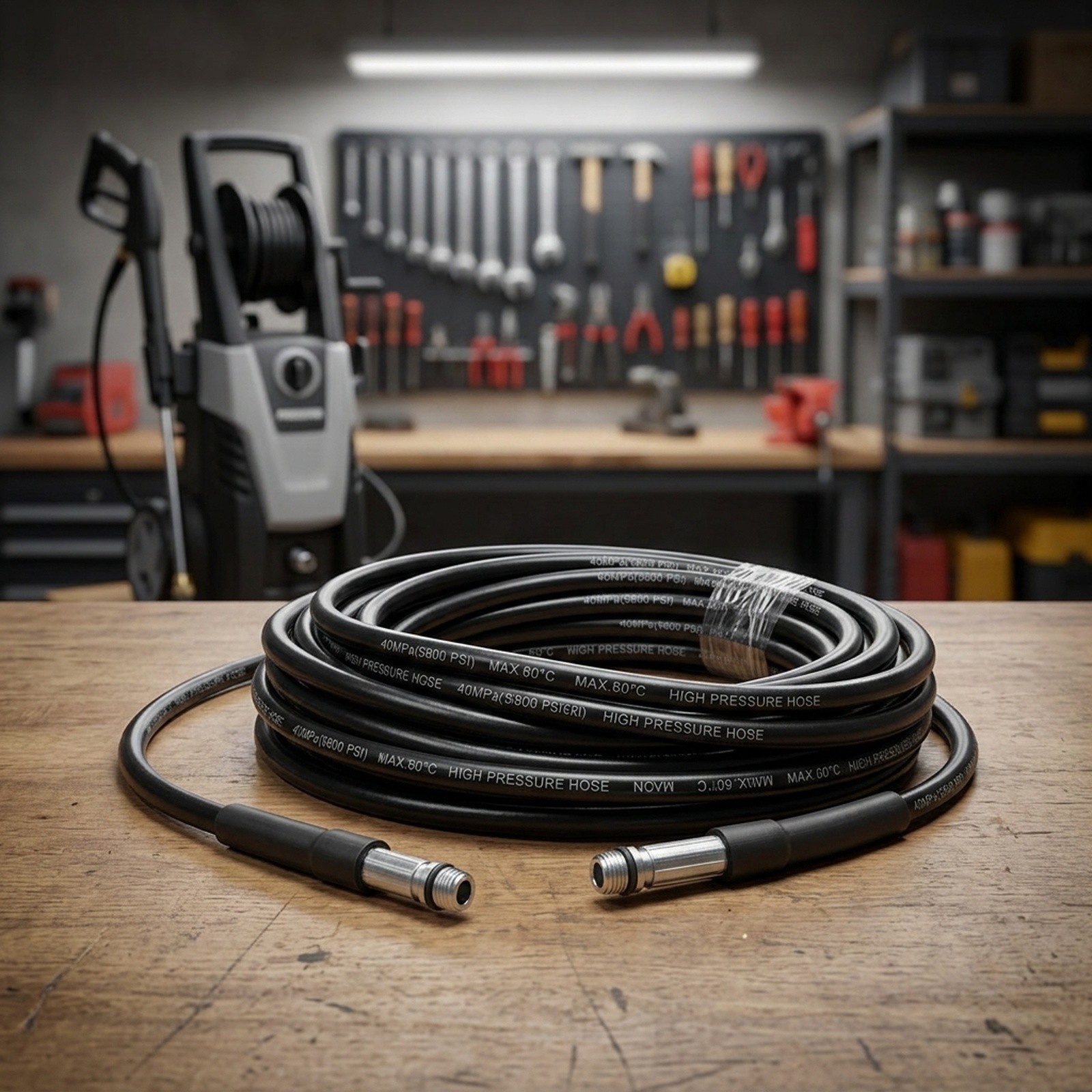 Metal Rubber Drainage Hose for KARCHER Pressure Washers in Multiple Lengths