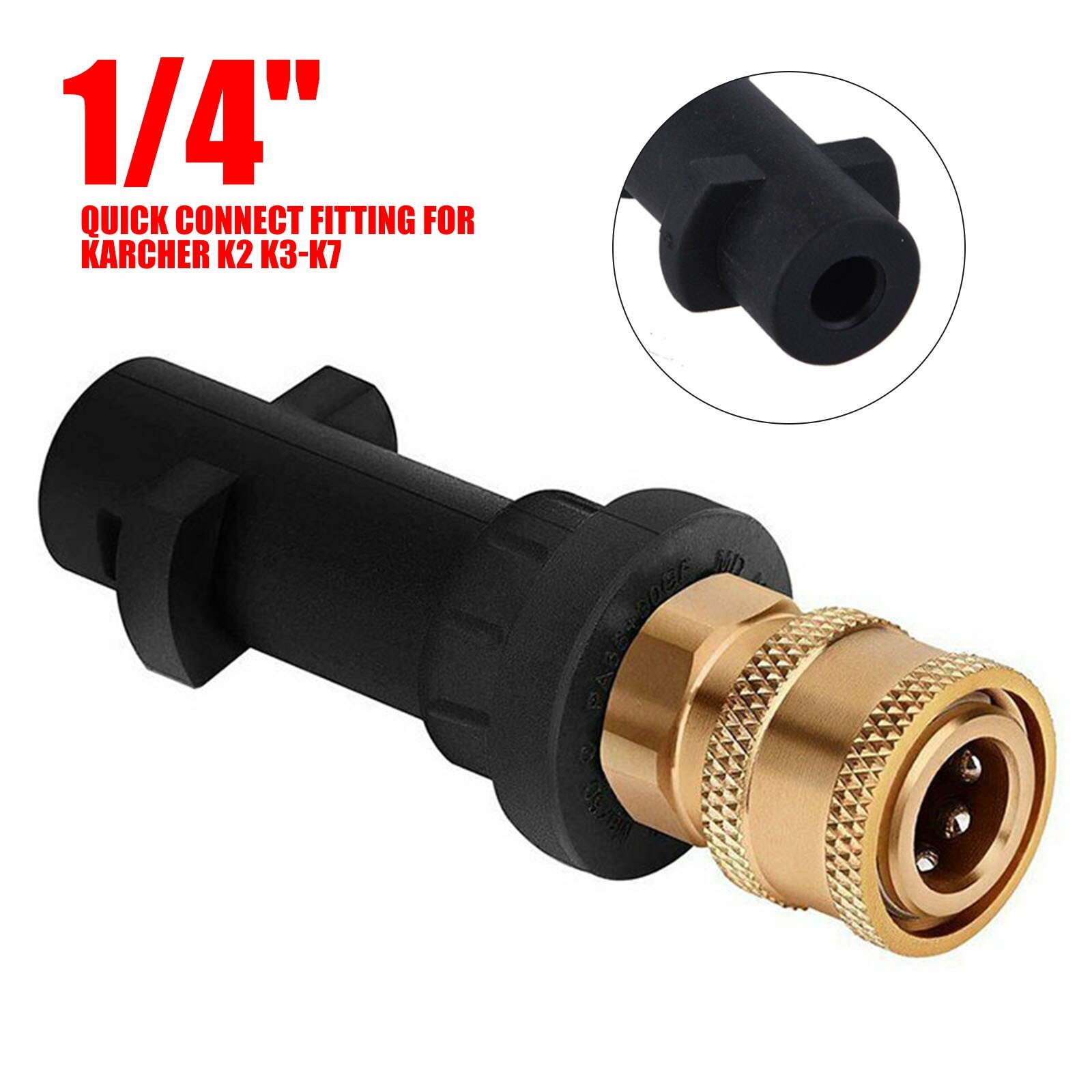 Nozzles For Karcher K2 K3 K4 K5 K6 K7 Washer Gun Adapter to 1/4” Quick Connect