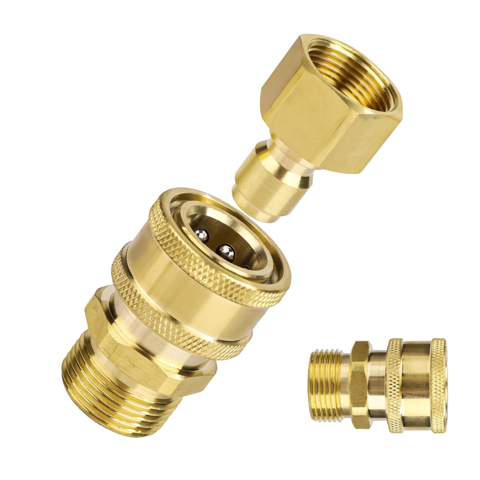 M2215mm To 1/4 Inch Pressure Washer Adapter Set Quick Connect Kit 4 PCS