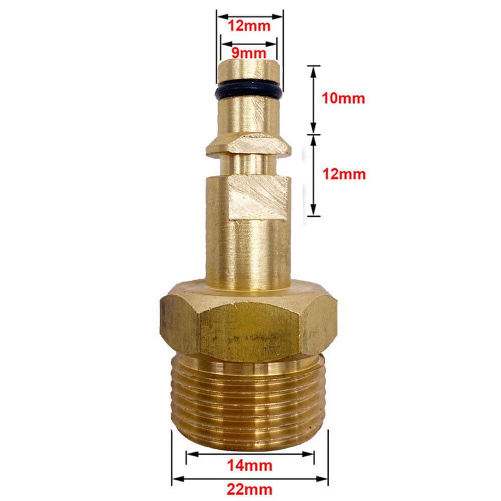 M22 14mm Hose Adapter Fits Karcher Pressure Washer Quick Connect Plug-in Nipple