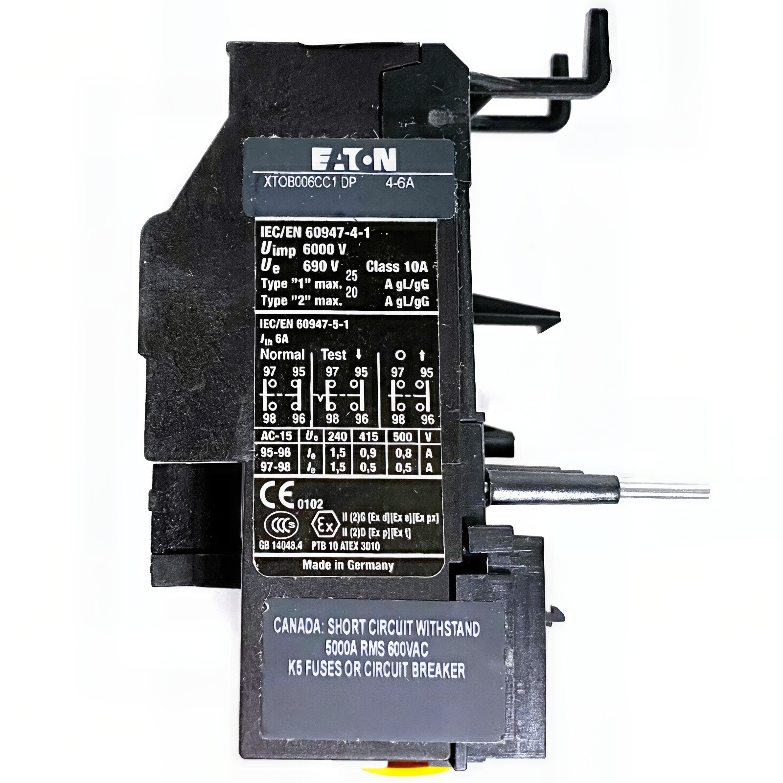 Eaton Overload Relay XTOB006CC1DP, 4-6 Amp, Genuine OEM Part