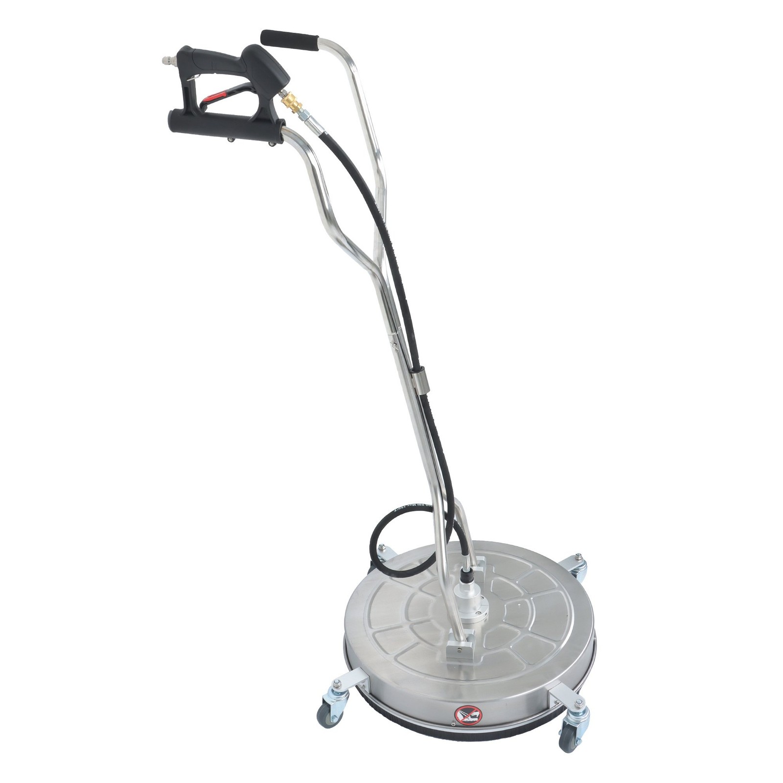 Instant-Attach 24-Inch Pressure Washer Surface Scrubber with Dual-Grip Handles